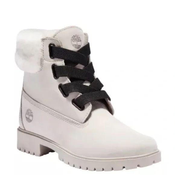 Women’s Timberland Jayne Shearling Waterproof Winter Boots Light Taupe Size 7 - Picture 1 of 2